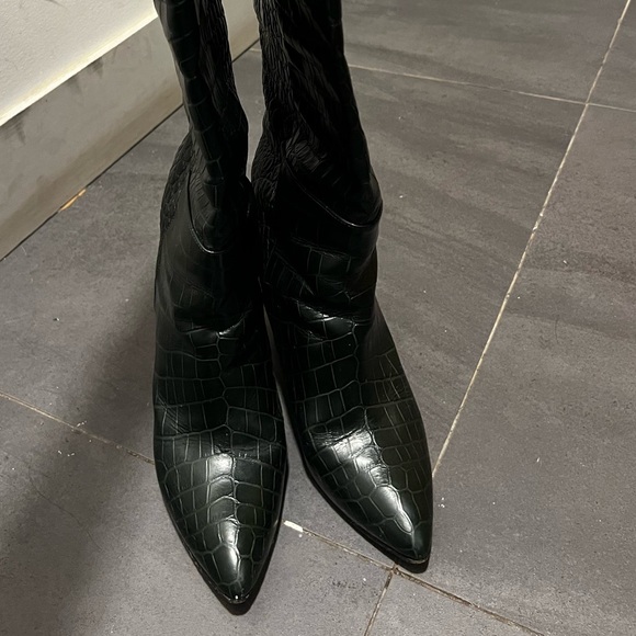 Toral crocodile dark green boots - Picture 4 of 6